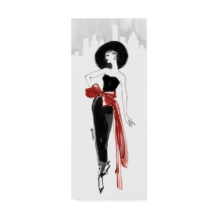Trademark Fine Art Anne Tavoletti 'Fifties Fashion Iv Red Scarf' Canvas Art, 20x47 WAP08025-C2047GG